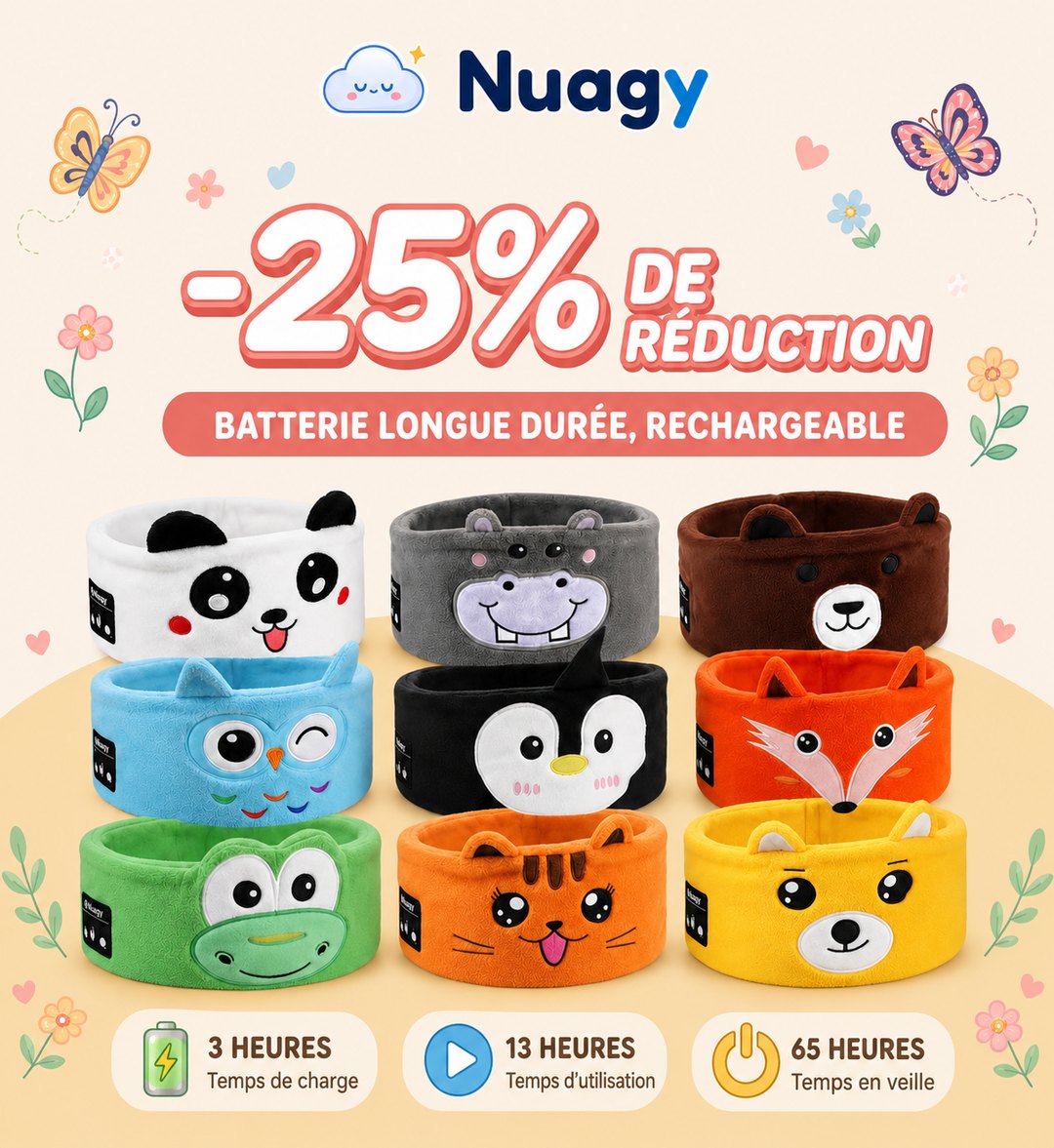 Les 9 modèles de bandeaux Nuagy